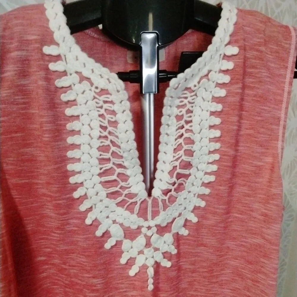 Dress / Max Studio Sleeveless Crochet Embellished Tunic Women's Small - Picture 2 of 7